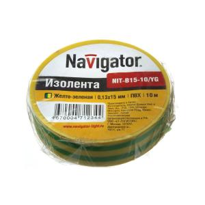 Изолента желто-зеленая Navigator 0.15*10м