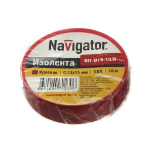 Изолента красная Navigator 0.15*10м