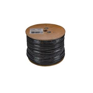 Кабель FTP 8P8C 1 метр 5кат 8 жил 24AWG CCA RIPO экранированный, уличный, черный