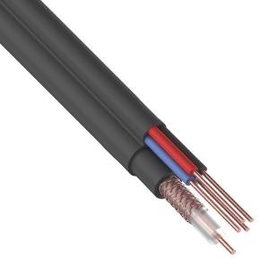 Кабель ККСВ-П+4х0,5 мм (бухта 100 м) черный уличный REXANT для видонаблюдения