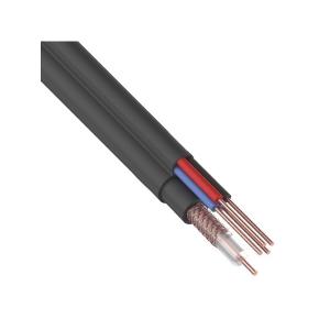 Кабель ККСВ-П+4х0,5 мм черный уличный для видонаблюдения 1 метр
