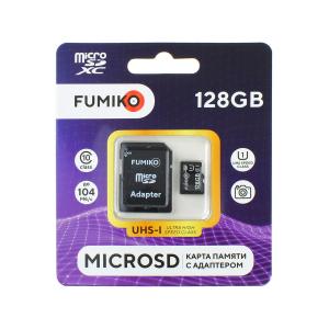 Карта памяти 128GB MicroSD Fumiko с адаптером