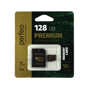 Карта памяти 128GB MicroSDXC Perfeo с адаптером