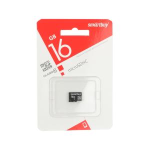 Карта памяти 16GB MicroSDHC SmartBuy без адаптера