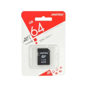Карта памяти 64GB SDXC SmartBuy с адаптером