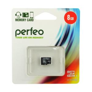 Карта памяти 8GB MicroSD Perfeo без адаптера