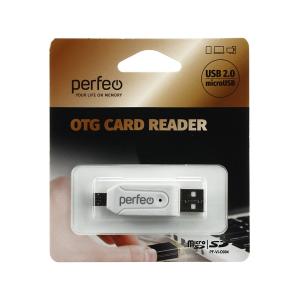 Картридер Perfeo PF-VI-O004 SD/MMC/microSD/MS/M2, white