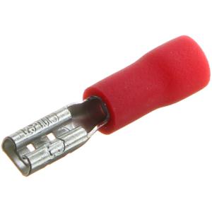 Клемма ножевая 2.8мм 0.5-1.5 мм2 гнездо (упаковка 100шт) красный с изоляцией