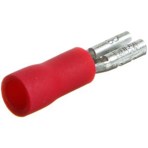 Клемма ножевая 2.8мм 0.5-1.5 мм2 гнездо (упаковка 100шт) красный с изоляцией