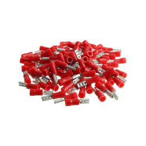 Клемма ножевая 2.8мм 0.5-1.5 мм2 гнездо (упаковка 100шт) красный с изоляцией