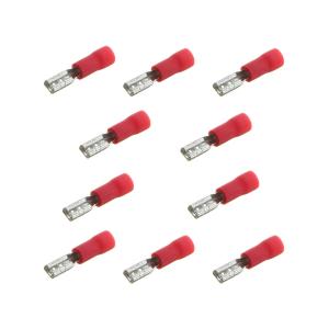 Клемма ножевая 2.8мм 0.5-1.5 мм2 гнездо (упаковка 10шт) красный с изоляцией