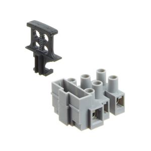 Клеммник Degson DG801-03P-11-00A(H) с держателем предохранителя на 3 контакта.