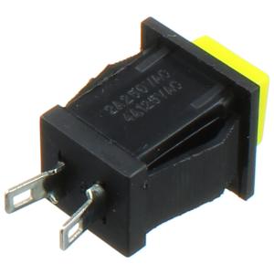 Кнопка 10мм квадратная желтая на разм 15*20