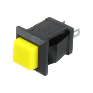 Кнопка 10мм квадратная желтая на разм 15*20