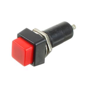 Кнопка 10мм квадратная красная на размыкание