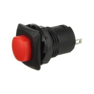 Кнопка 10мм квадратная красная с фиксацией