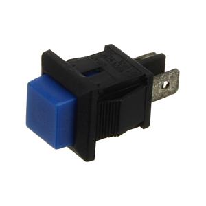 Кнопка 10мм квадратная синий без фиксации 15*20