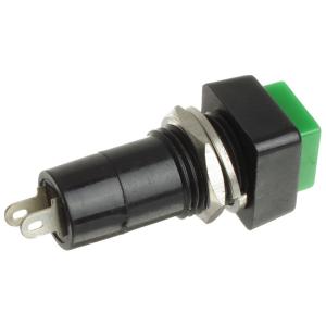 Кнопка 10мм квадратная зеленый с фиксацией 