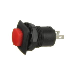 Кнопка 10*15мм квадратная красная, с фиксацией, гайка