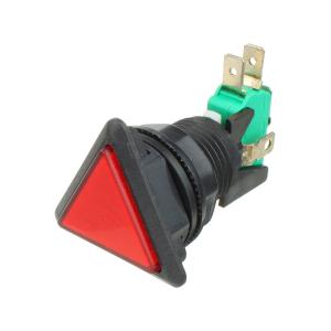 Кнопка 35мм треугольная красная 250V/10A замыкание/размыкание