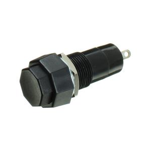 Кнопка d12.5мм B165B (PSW-6A-B) без фиксации (упаковка 5шт) черная