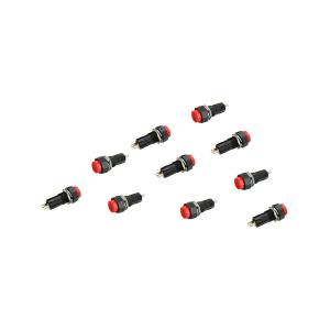 Кнопка d12.5мм B165BR (PSW-6A-R) без фиксации (упаковка 10шт) красная