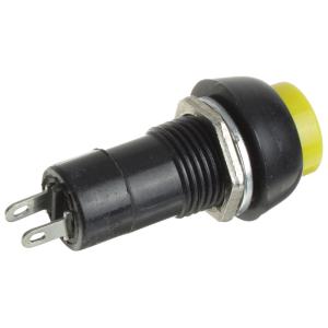 Кнопка d12мм желтая с фиксацией, круглая