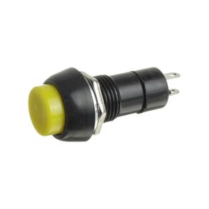 Кнопка d12мм желтая с фиксацией, круглая