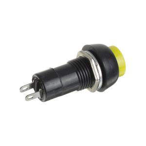 Кнопка d12мм желтая с фиксацией, круглая