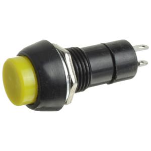 Кнопка d12мм желтая с фиксацией, круглая