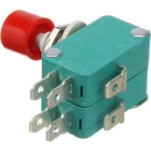 Кнопка d12мм красная, без фиксации DC-438-448