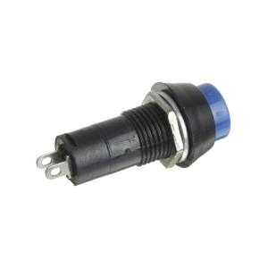 Кнопка d12мм синяя с фиксацией, круглая