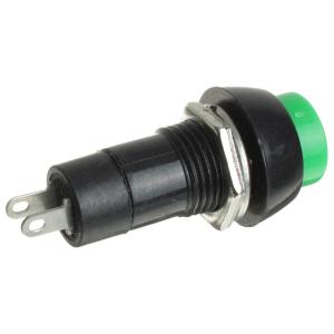 Кнопка d12мм зеленая с фиксацией, круглая
