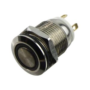 Кнопка d14мм антивандальная h21 4 контакта, без фиксации