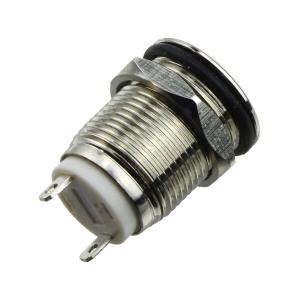 Кнопка d14мм антивандальная h22 2 контакта, без фиксации