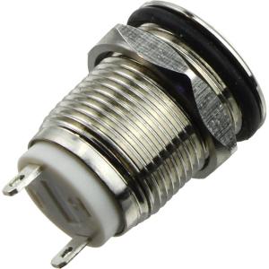 Кнопка d14мм антивандальная h22 2 контакта, без фиксации