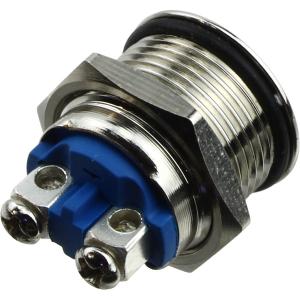 Кнопка d18мм h22 антивандальная 2 контакта без фиксации