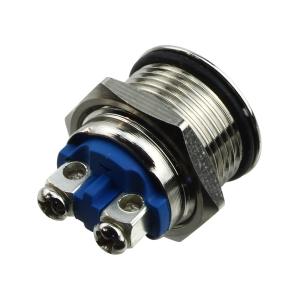 Кнопка d18мм h22 антивандальная 2 контакта без фиксации