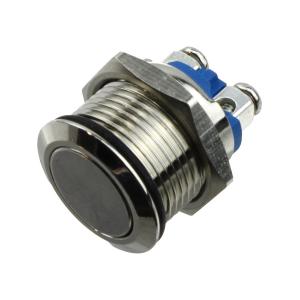 Кнопка d18мм h22 антивандальная 2 контакта без фиксации