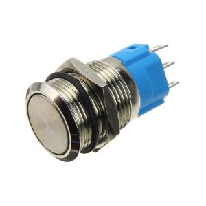 Кнопка d18мм h35 антивандальная 3 контакта без фиксации