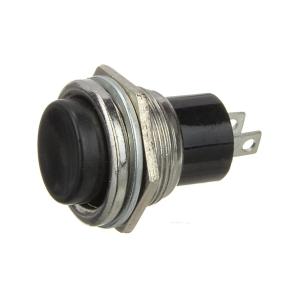 Кнопка d20мм черный на размыкание металл