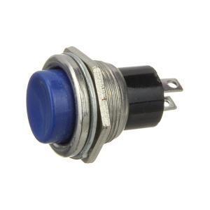 Кнопка d20мм синий на размыкание металл