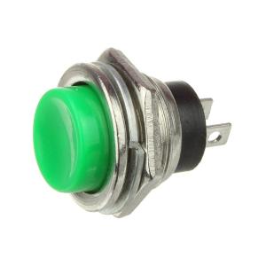 Кнопка d20мм Зелен без фиксации металл