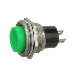 Кнопка d20мм зеленый на размыкание металл