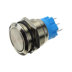 Кнопка d22мм h35 антивандальная 3 контакта без фиксации