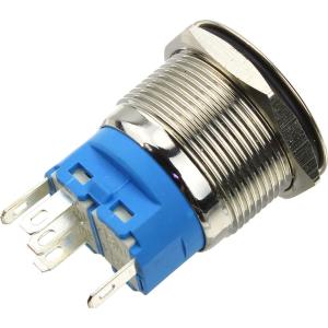 Кнопка d25мм, металлическая, антивандальная, с подсветкой, без фиксации 12-24V