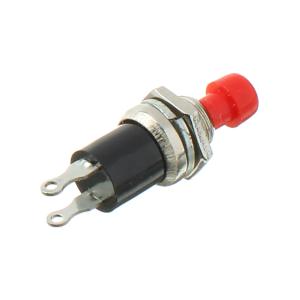 Кнопка d7мм красная, без фиксации на замыкание