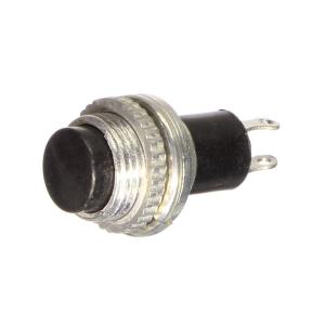 Кнопка d7*13мм черная без фиксации, на замыкание