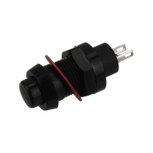 Кнопка d8*11мм черная, с фиксацией, гайка