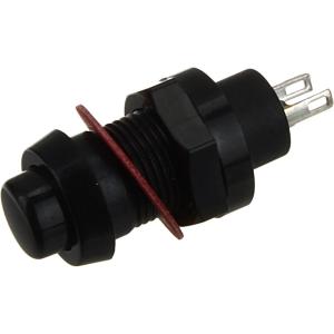 Кнопка d8*11мм черная, с фиксацией, гайка